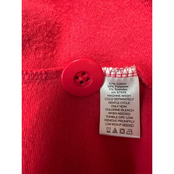 Susan Graver Womens Ruched Sleeve Single Button Cardigan Jacket 2X Pink - Picture 7 of 9